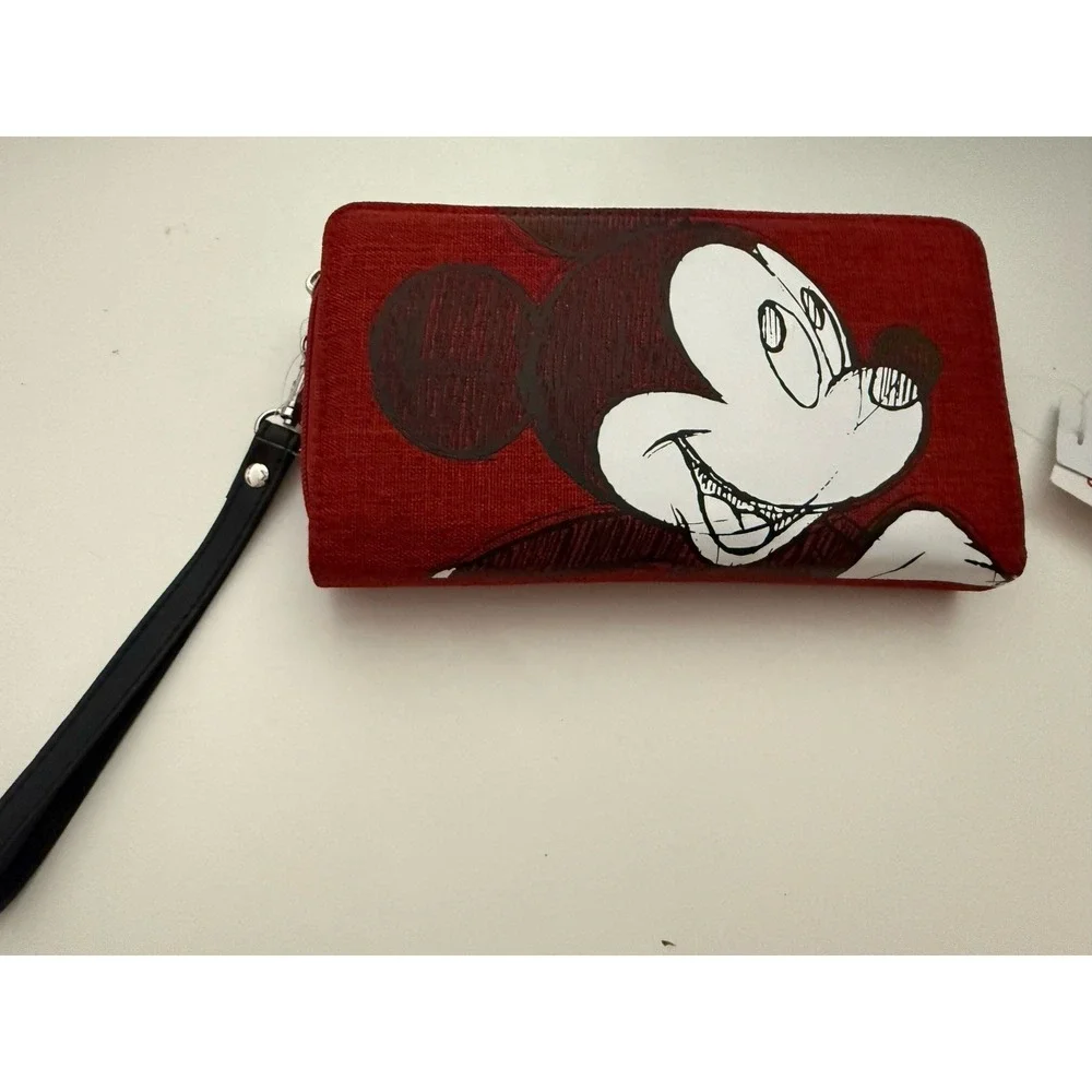 Disney Mickey Mouse Red Wristlet Crossbody Wallet Walt Disney World Disney Parks